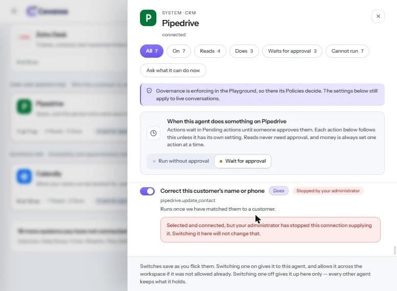 The same message on “Correct this customer's name or phone”, the last action in the list.